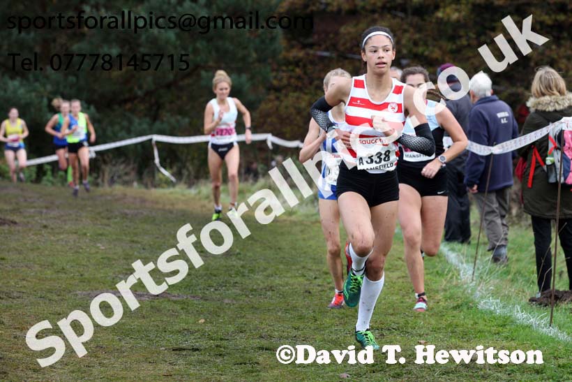 Womens under-17s National Cross Country Relay, Berry Hill Park, Mansfield. Photo:  David T. Hewitson/Sports for All Pics